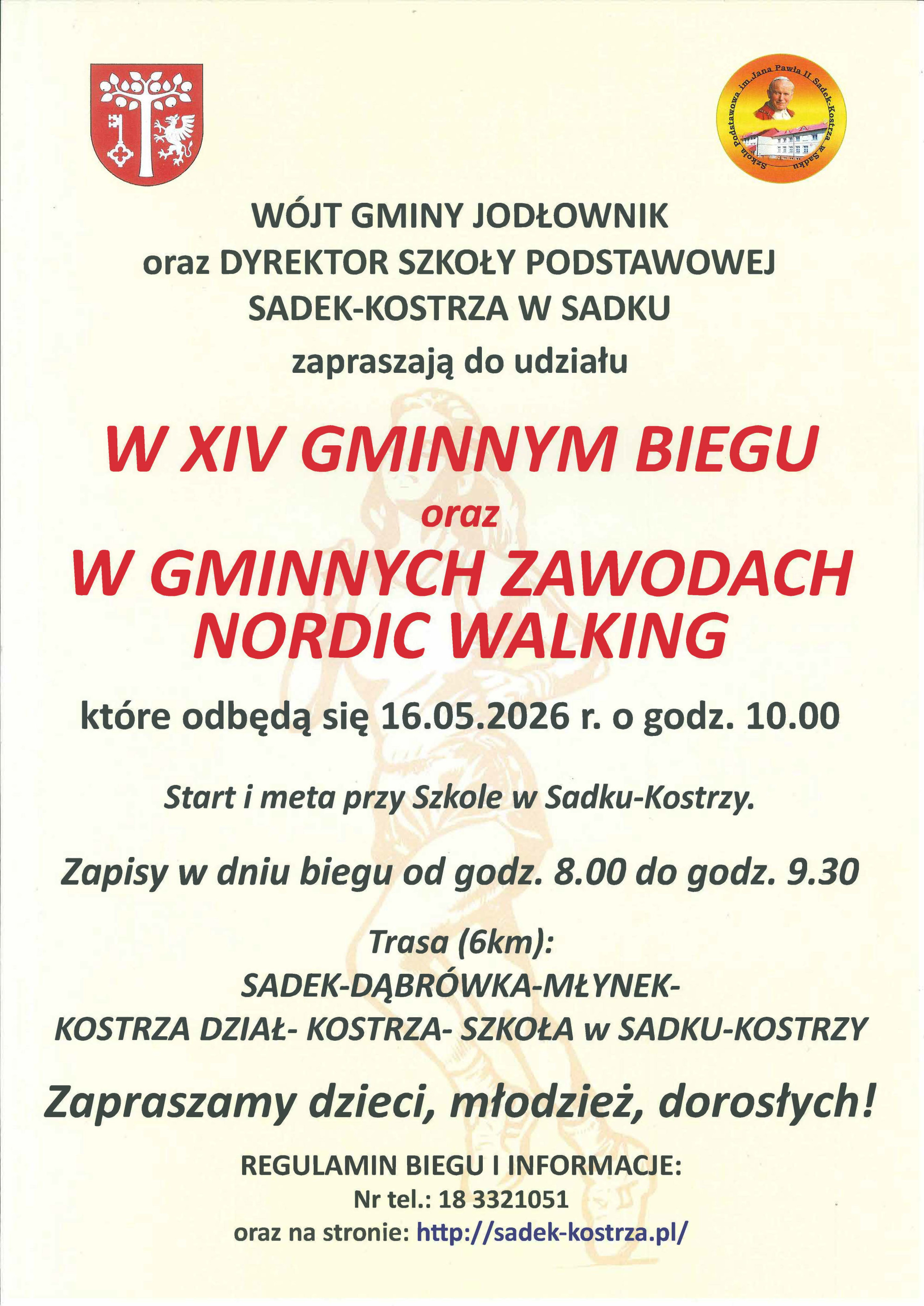 XIV Gminny Bieg oraz Zawody Nordic Walking